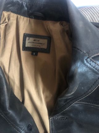 Cazadora Cuero Jack & Jones Marrón