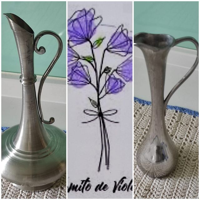 Lote jarrones y copas decorativas, total 5.