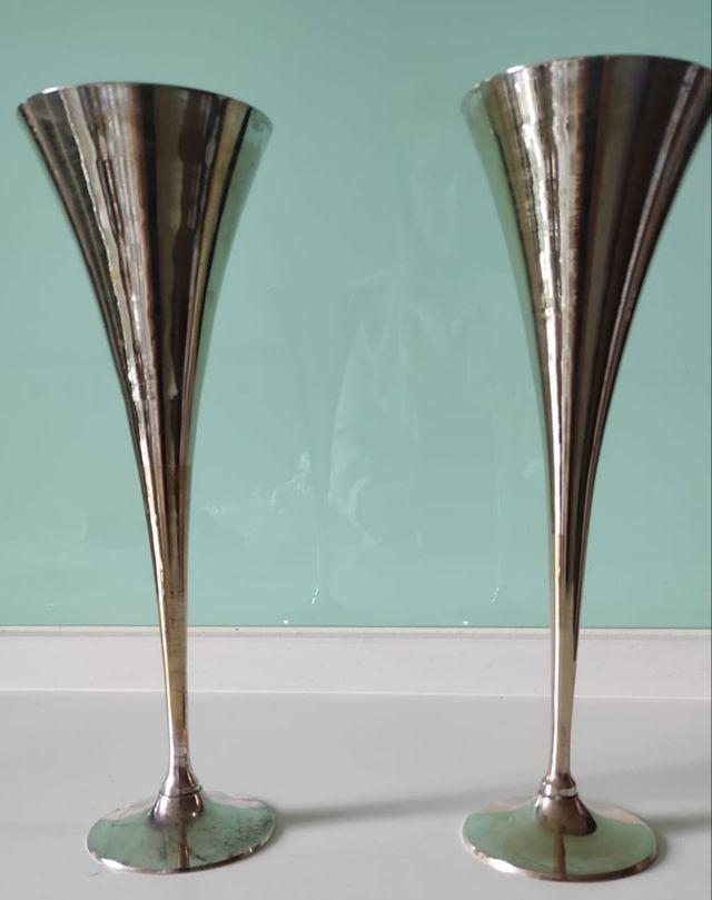 Lote jarrones y copas decorativas, total 5.