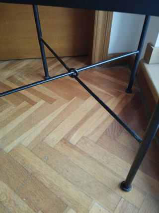 Pack 2 Sillas Hierro Negras con Cojín