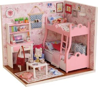 Maqueta puzzle House Room Mod3012 Decoración en Miniatura, DIY Casa con Luces y Accesorios, de Madera DIY Casa de Muñecas, Navidad