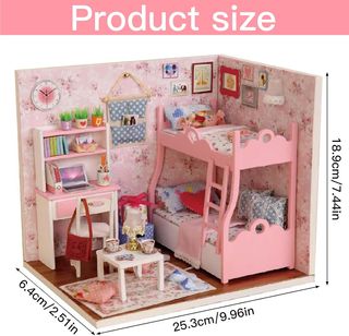 Maqueta puzzle House Room Mod3012 Decoración en Miniatura, DIY Casa con Luces y Accesorios, de Madera DIY Casa de Muñecas, Navidad