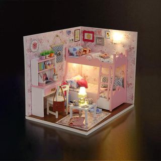 Maqueta puzzle House Room Mod3012 Decoración en Miniatura, DIY Casa con Luces y Accesorios, de Madera DIY Casa de Muñecas, Navidad