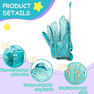 Mochila Escolar + Carro con ruedas Egchescebo B096LCPXMT Escolar con Ruedas Carro Niño 17" NUEVO