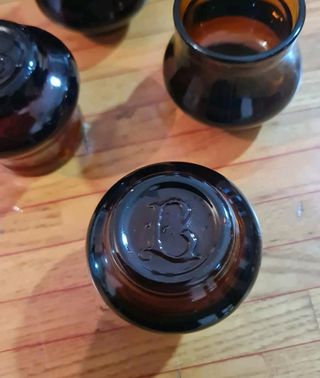 Set 6 Bicchieri Liquore Caffè Borghetti Vetro Ambr