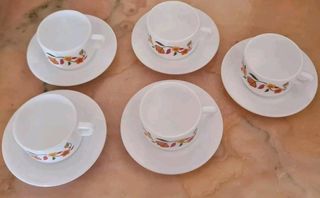 Arcopal: Set 5 Tazzine Caffè con Piattino