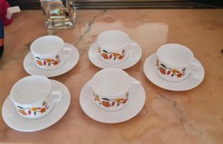 Arcopal: Set 5 Tazzine Caffè con Piattino