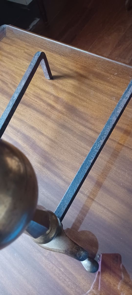 Morillos de chimenea dorados