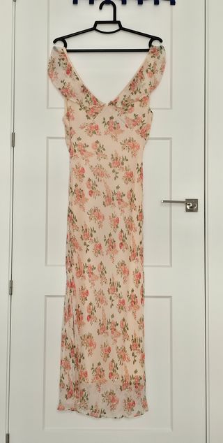 Vestido largo floral Mango talla M