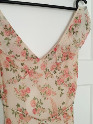 Vestido largo floral Mango talla M