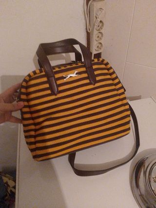 Bolso Bimba y Lola Rayas Marrón y Amarillo