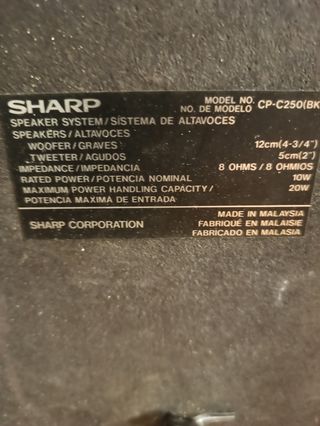 Altavoces Sharp CP C250