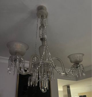 Lámpara araña cristal antigua