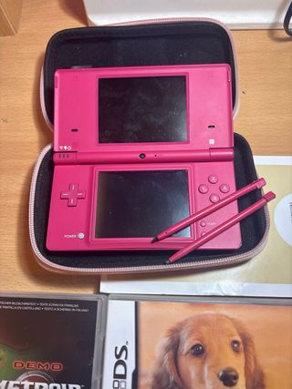 Nintendo DS Rosa + 5 Juegos + Accesorios