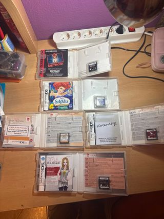 Nintendo DS Rosa + 5 Juegos + Accesorios