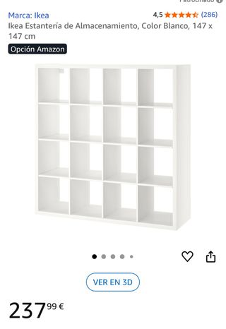 Estantería Kallax Ikea Blanca 147x147 cm