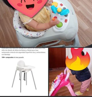 Trona Ikea con Bandeja Andador y correpasillos