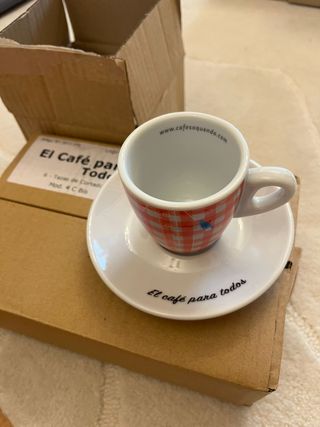 Juego 6 Tazas Café con Plato Oquendo