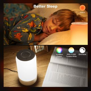 2 Lámparas Mesita Noche Lepro Alexa Inteligente