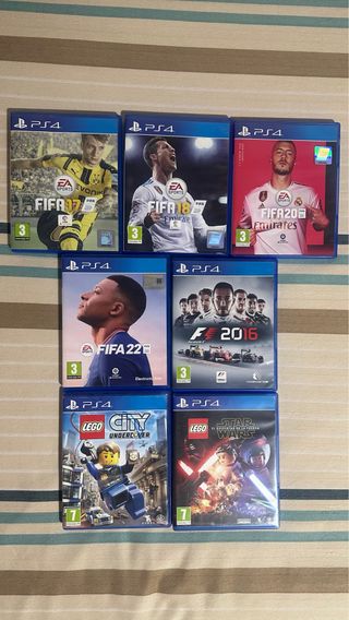 Lote Videojuegos PS4: FIFA, F1, LEGO