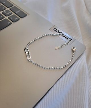 Pulsera de plata con eslabones rectangulares