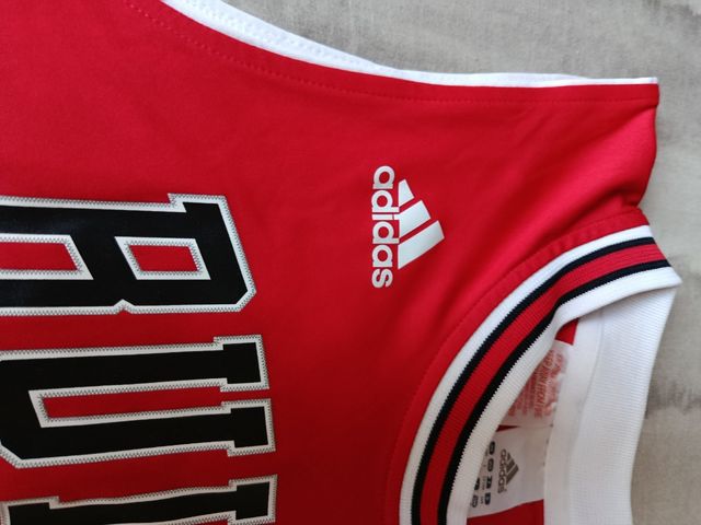 Camiseta Chicago Bulls #1 Adidas Roja Talla 13-14