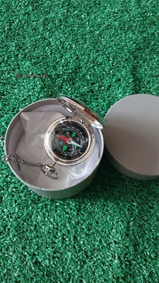 Reloj Brújula de Bolsillo Plateado