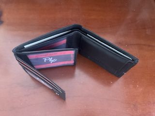 Cartera Negra con Bandera Española