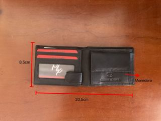 Cartera Negra con Bandera Española