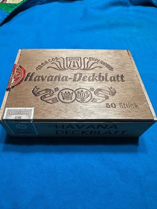 Caja Puros Havana-Deckblatt Antigua. De madera.