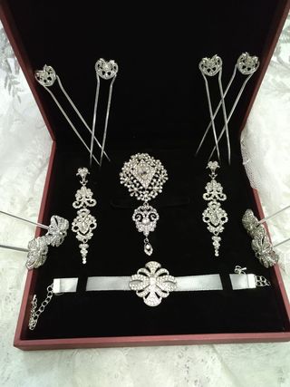 Conjunto Aderezos Fallera Plata