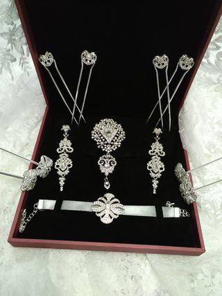 Conjunto Aderezos Fallera Plata
