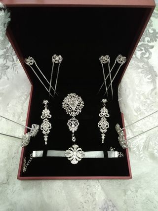 Conjunto Aderezos Fallera Plata