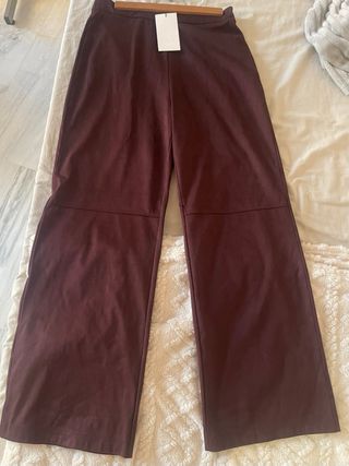 Pantalón Zara efecto ante marrón