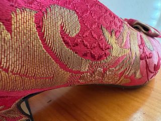 Zapatos de fallera rojos y dorados T.35/36