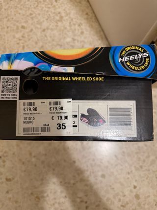 Zapatos con ruedas para niñas negros y rosas