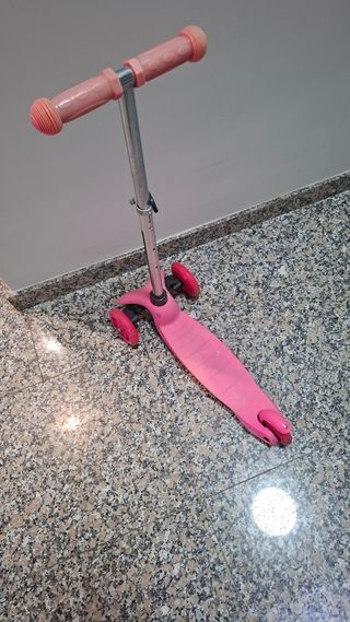 Patinete infantil rosa 3 ruedas