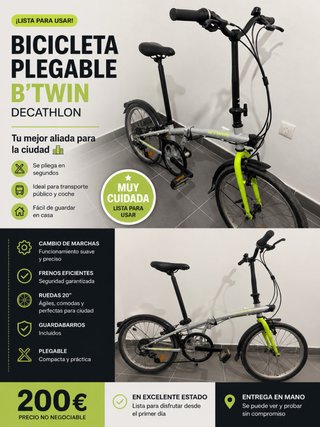 Bicicleta pieghevole B'TWIN 20