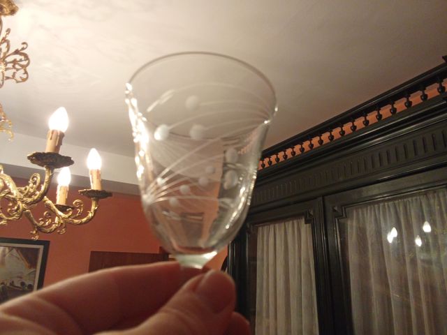 Juego de porcelana y copas