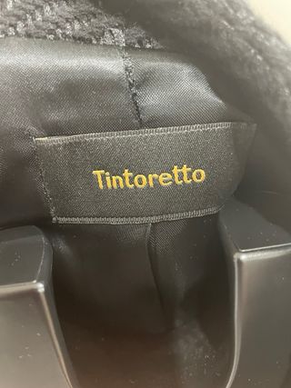 Abrigo Tintoretto Negro Talla 38