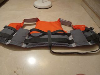 Chaleco kayak naranja y gris