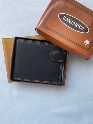 Cartera Banjariça Piel Negra Caballo