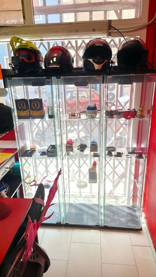 Vitrina Expositora Cristal Negra con luz