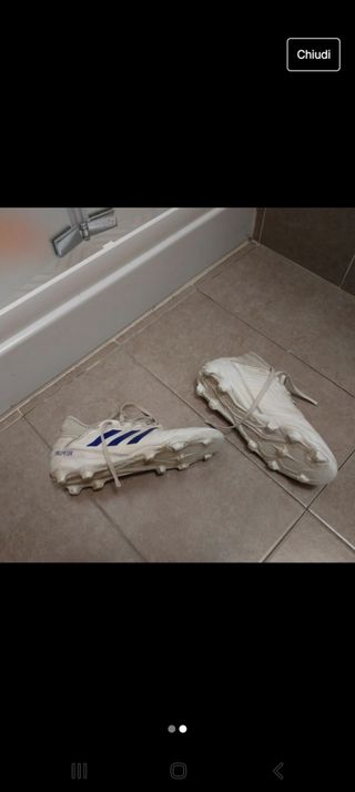2 Scarpe calcio Adidas n. 36 + parastinchi nike