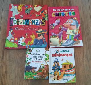 pack 4 ibros infantiles de chistes y adivinanzas