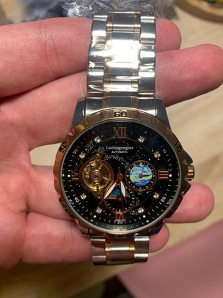 Reloj Automático Uolingongjue Oro y Negro