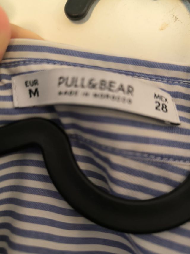 Camisa larga rayas manga media pull & bear M
