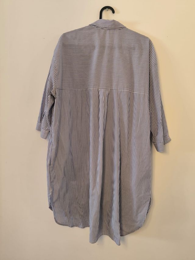 Camisa larga rayas manga media pull & bear M