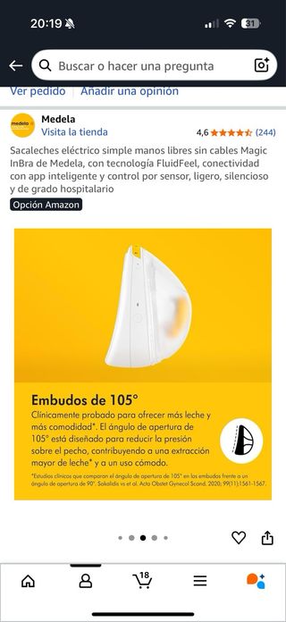 Sacaleches Eléctrico Medela Magic Inbra Manos Libr