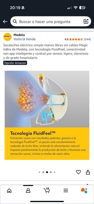 Sacaleches Eléctrico Medela Magic Inbra Manos Libr